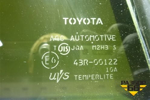 Стекло двери задней левой форточка для Toyota Rav-4 с 2006-2013г (Рав 4)