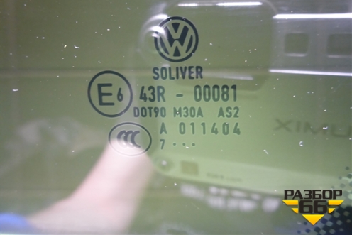Стекло двери задней левой форточка (седан) для Volkswagen Passat (B6) с 2005-2010г (Пассат Б6)