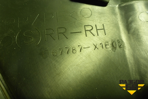Обшивка двери задней правой под электрику (67787X1B02) для Toyota Rav-4 с 2006-2013г (Рав 4)