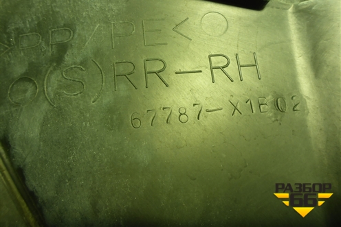 Обшивка двери задней правой под электрику (67787X1B02) для Toyota Rav-4 с 2006-2013г (Рав 4)