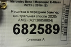 Решетка в передний бампер центральная (после 2020г AMG) (A2138858804) для Mercedes Benz E-Klass W213 с 2016г (Е)