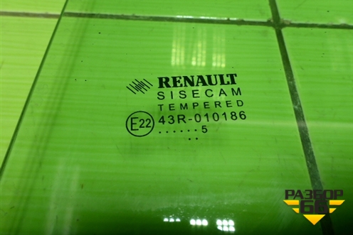 Стекло двери задней правой для Renault Sandero с 2013-2022г (Сандеро)