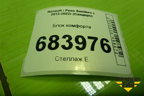 Блок комфорта (284B19038R) для Renault Sandero с 2013-2022г (Сандеро)