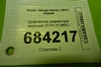 Дефлектор радиатора верхний (57A121285C) для Skoda Karoq с 2017г (Карок)