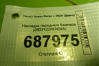 Накладка переднего бампера (2803122XKN04A) для Haval Dargo с 2022г (Дарго)